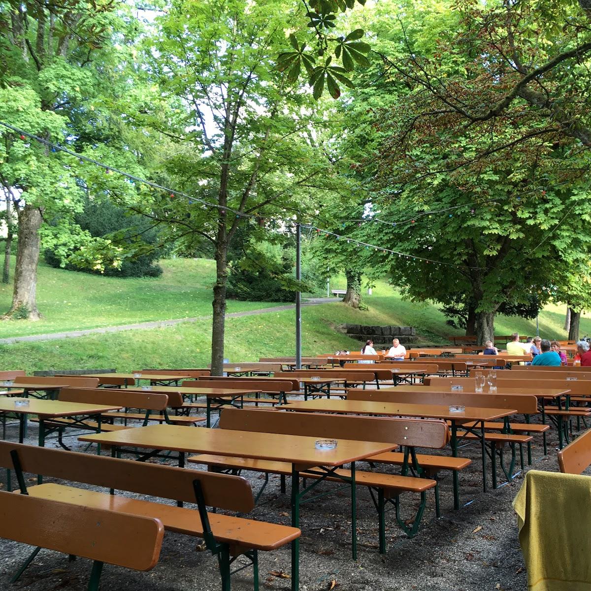 Restaurant "Biergarten im Stadtpark" in  Steige
