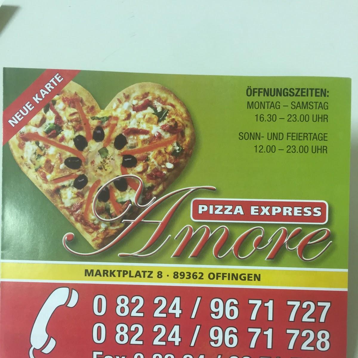 Restaurant "Pizza Express Amore.Marktplatz 8,  89362" in  Offingen
