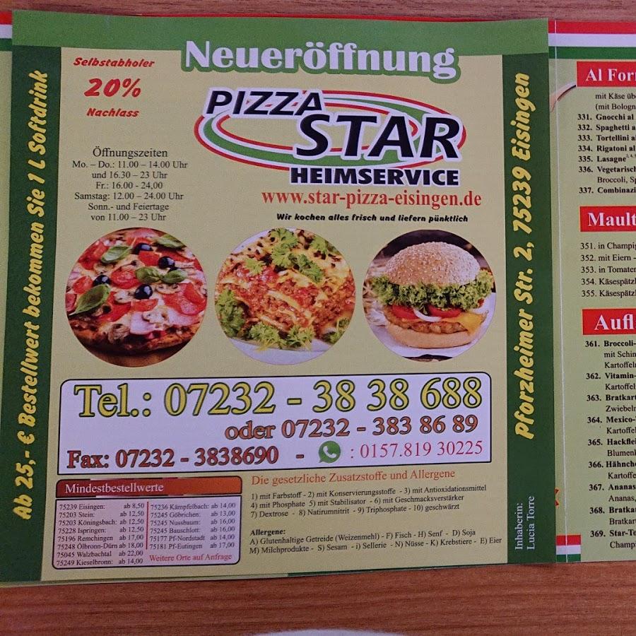 Restaurant "Pizza star heimservice" in  Eisingen