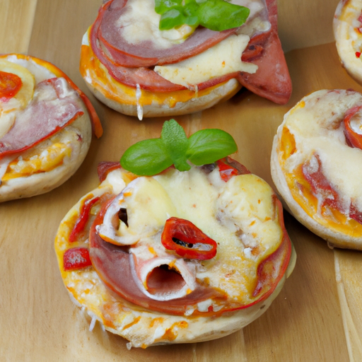 Pizzabrötchen mit Salami und Käse Rezept