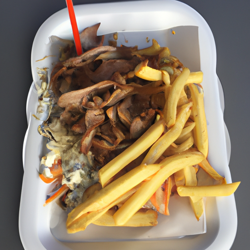 Döner Teller mit Pommes frites