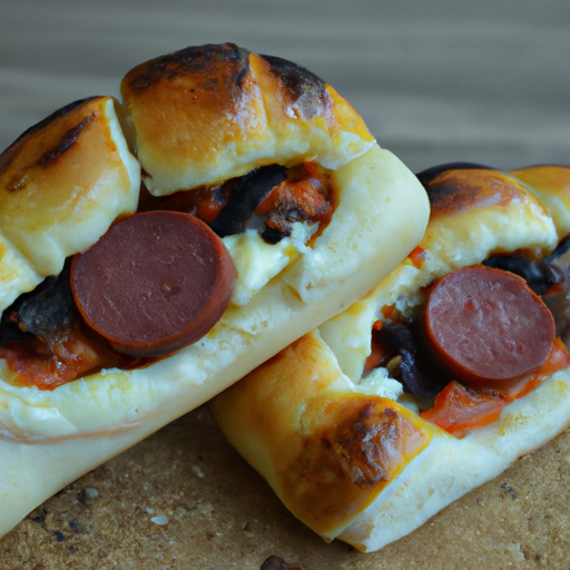 Gefüllte Pizzabrötchen Sucuk