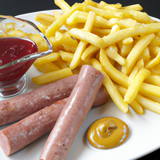 Zigeunerwurst mit Pommes frites