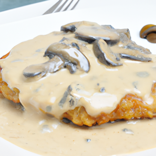 Schnitzel mit Champignon-Rahmsauce Rezept