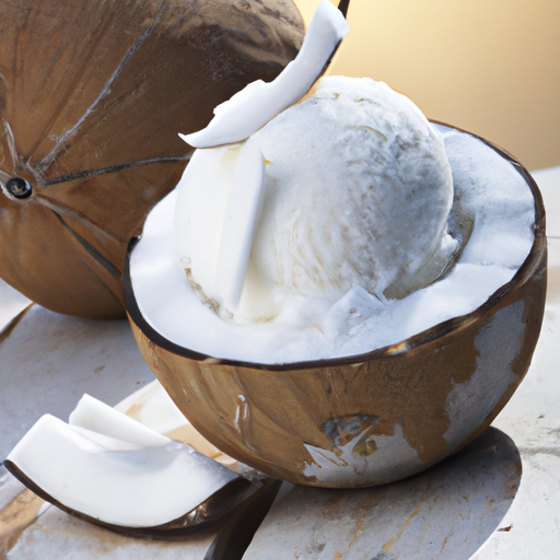 Köstliches Kokosnuss-Eis