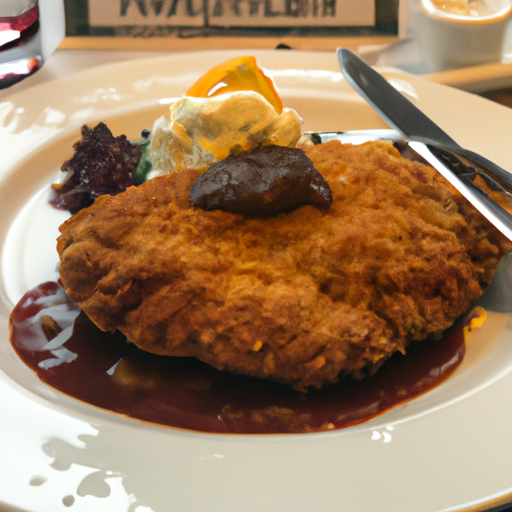 Überbackenes Schnitzel Hawaii