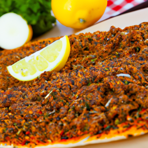 Lahmacun mit Fleisch nach Wahl