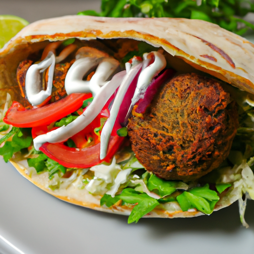 Vegetarischer Döner mit Falafel