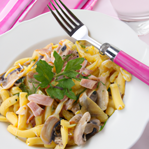Pasta Prosciutto e Funghi