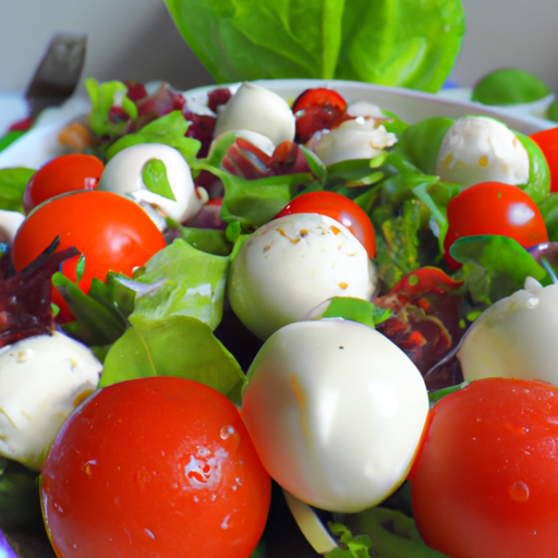 Gemischter Salat mit Mozzarella Rezept