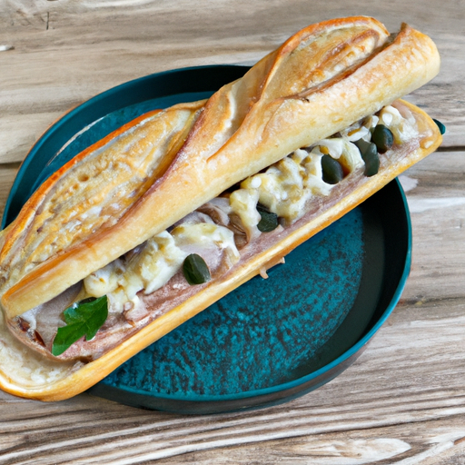 Baguette mit Thunfisch und Käse