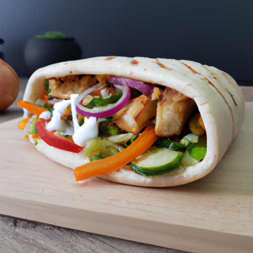 Vegetarischer Döner mit Halloumi