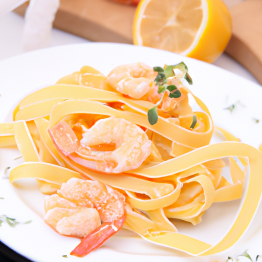 Tagliatelle mit Garnelen