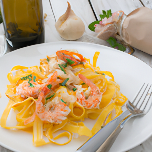 Tagliatelle con Scampi