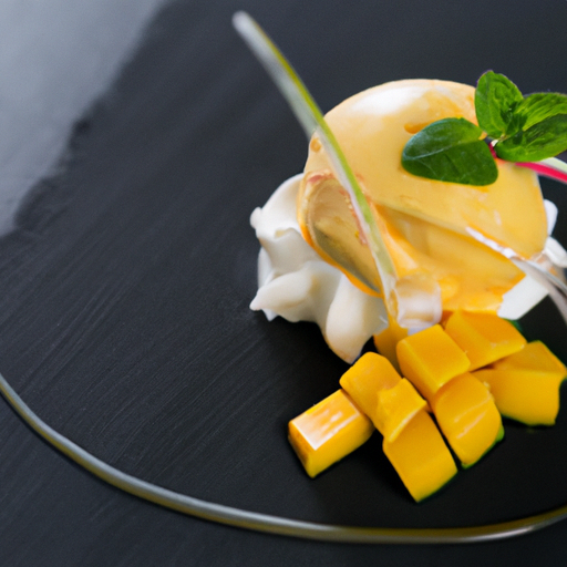 Mangocreme mit Vanilleeis Rezept