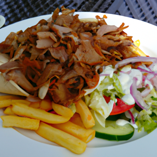 Döner Teller mit Salat und Pommes frites