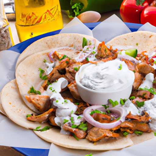 Gyros Teller mit Tzatziki