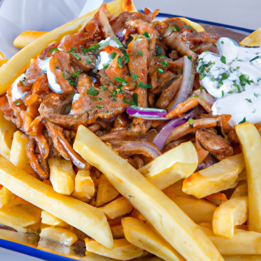 Gyros-Teller mit Pommes frites