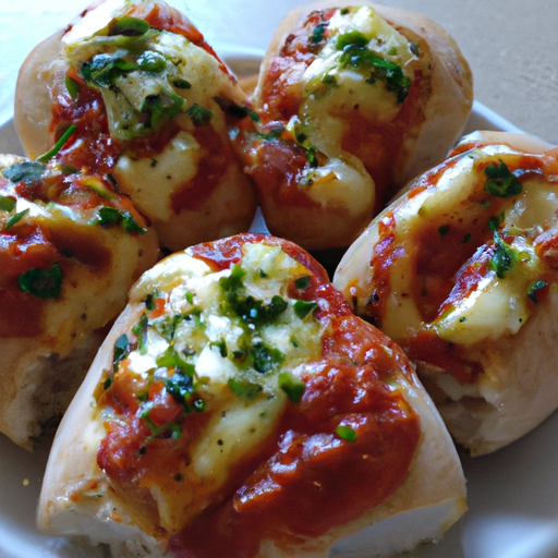 Pizzabrötchen mit Knoblauchsauce Rezept
