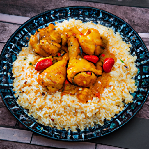 Gebratener Reis mit gebackener Hühnerbrust Rezept