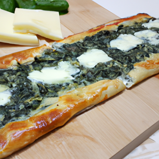 Pide mit Spinat, Weichkäse und Käse Rezept