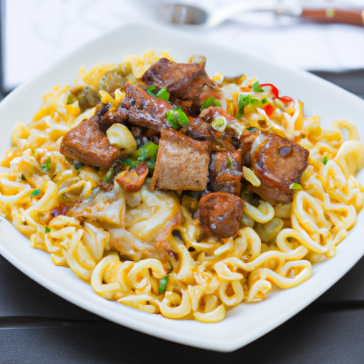Nudeln mit Schweinefleisch Rezept