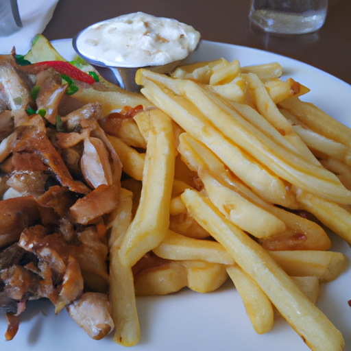 Kebap Teller mit Pommes frites Rezept