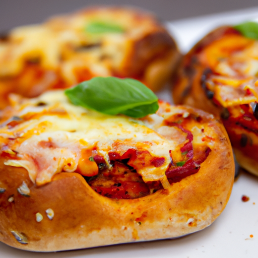 Pizzabrötchen gefüllt mit Mozzarella Rezept