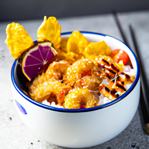 Poke Bowl mit frittierten Tempura Garnelen