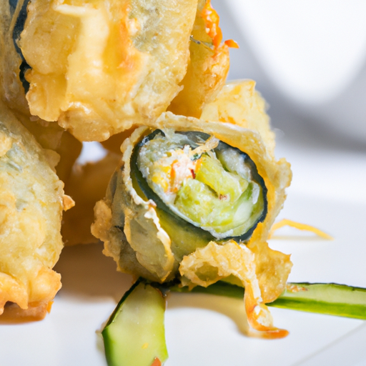 Inside Out Rolls frittierte Crunch Tempura Gurke