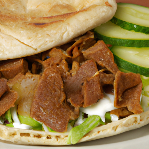 Döner-Teller mit Fladenbrot