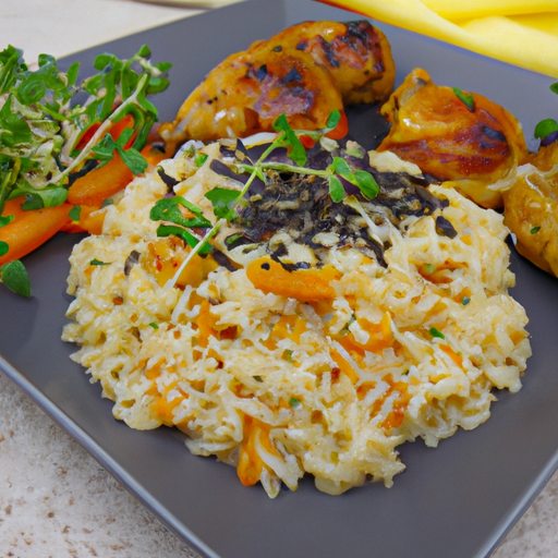 Gebratener Reis mit gebratenem Hühnerfleisch Rezept