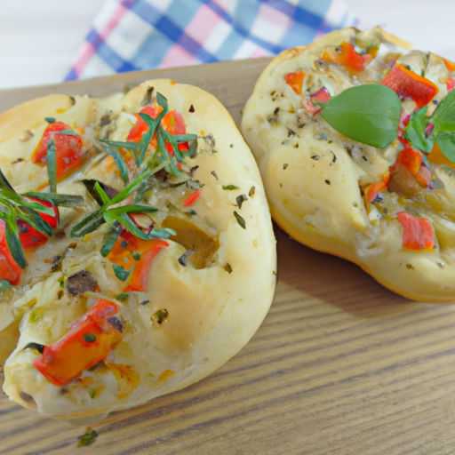 Pizzabrötchen mit Kräuteraufstrich