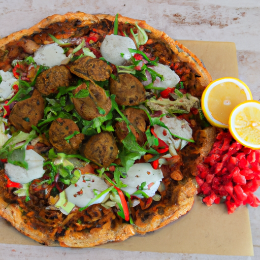 Türkische Pizza mit Falafel