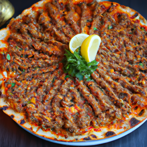 Lahmacun Teller mit Drehspießfleisch