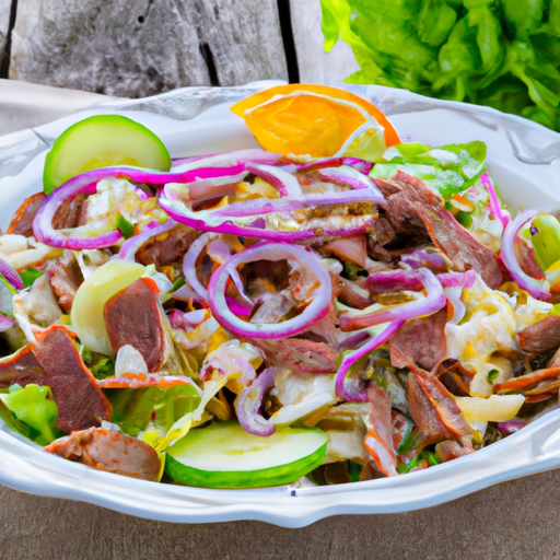 Gemischter Salat mit Gyros