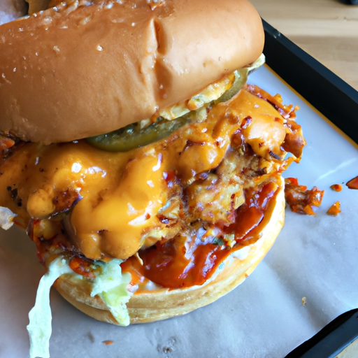 Chili Cheese Chicken Burger