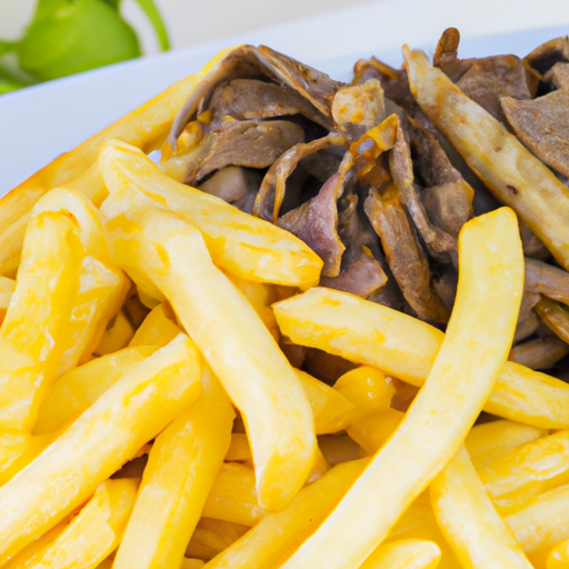 Gyrosteller mit Pommes frites