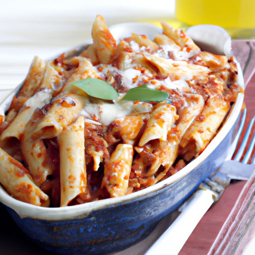 Penne Bolognese al forno Rezept