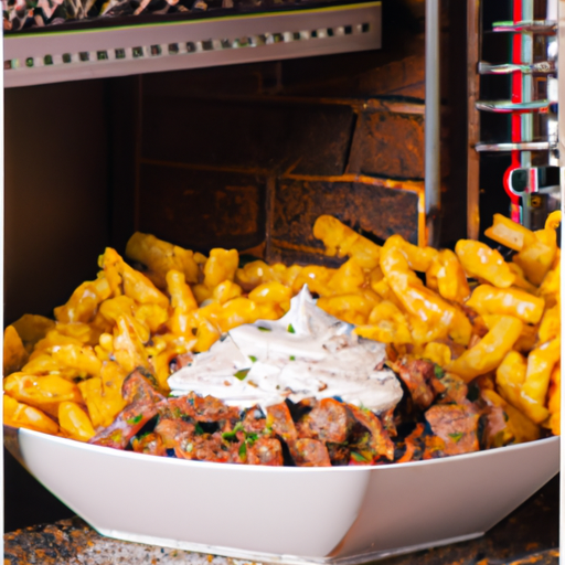 Gyros Teller mit Pommes frites und Tzatziki