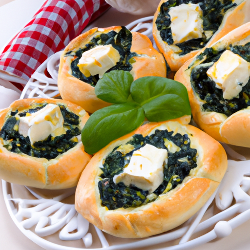 Pizzabrötchen Spinat-Feta