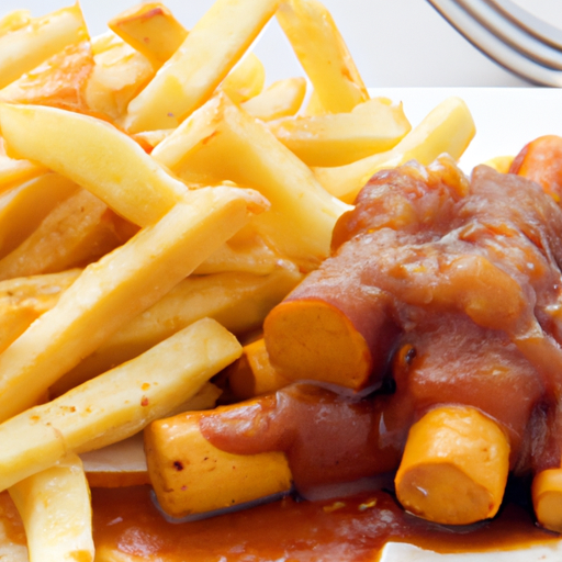 Currywurst-Pommes frites