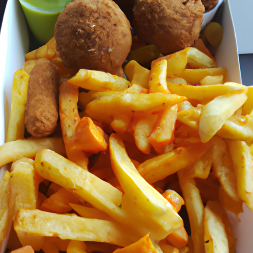 Falafel-Box mit Pommes frites