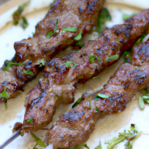 Gegrillter Lammspieß
