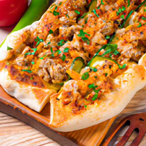 Pide mit Hähnchenfleisch
