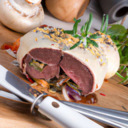 Gefülltes Hacksteak