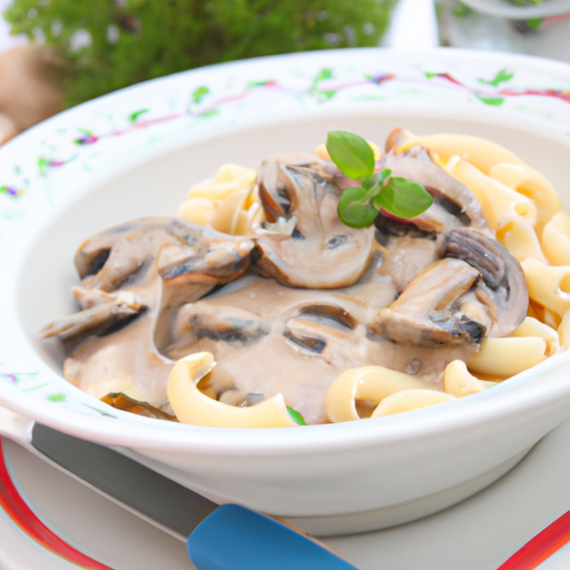 Pasta mit Champignon-Rahmsauce Rezept