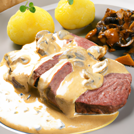 Rumpsteak mit Pfifferling-Rahmsauce Rezept