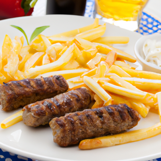 Cevapcici mit Pommes frites