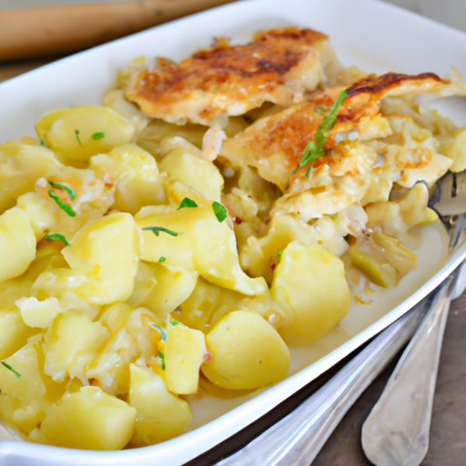 Köstlicher Kartoffelauflauf mit Hähnchenbrust Rezept